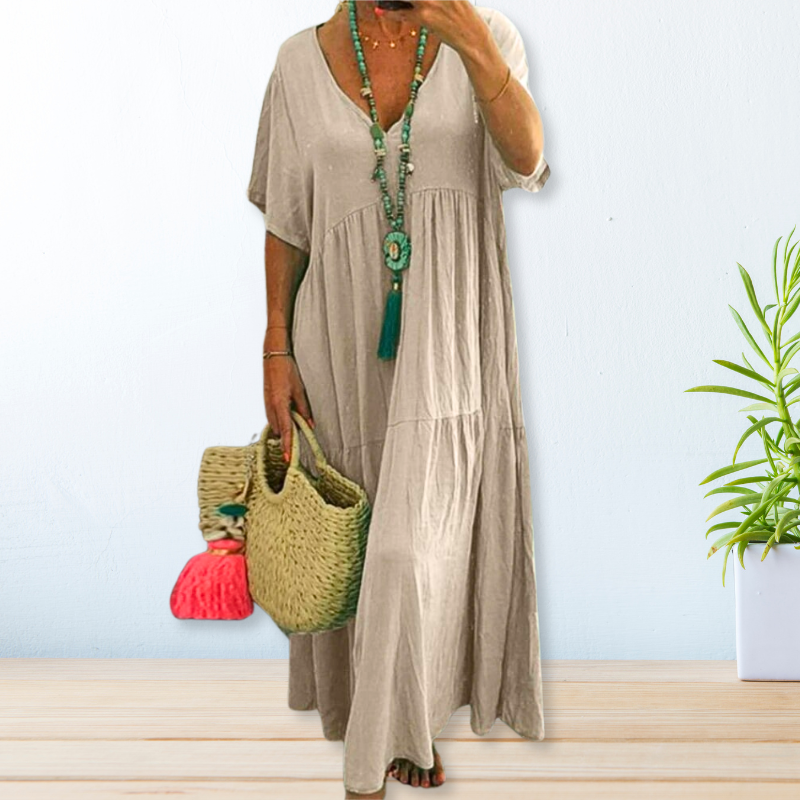 Maelis | Baumwoll-Leinen-Kleid