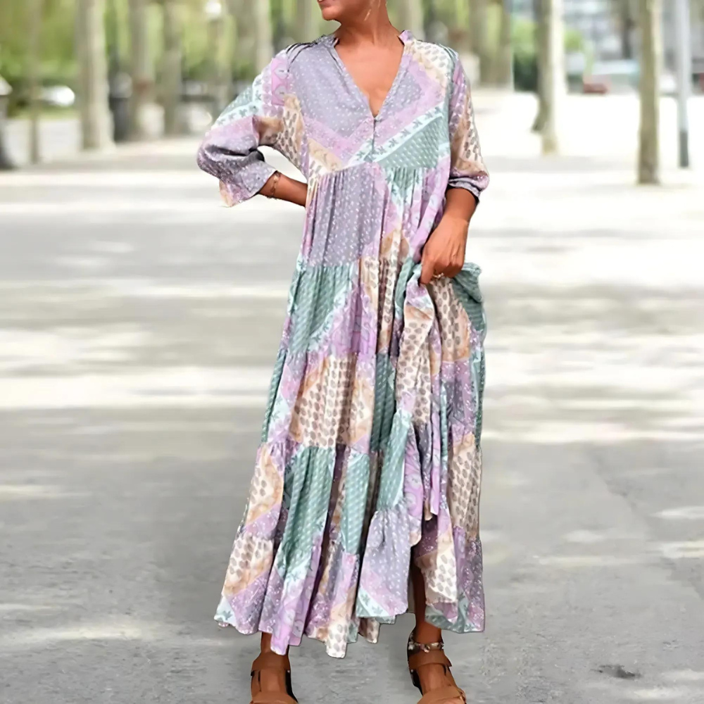 Florentina - Elegantes bedrucktes Kleid