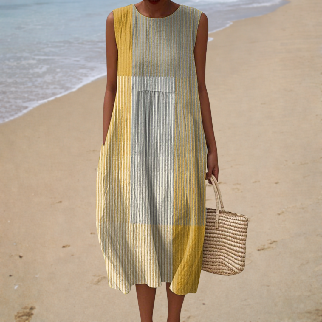 Bequemes Sommerkleid ohne Ärmel