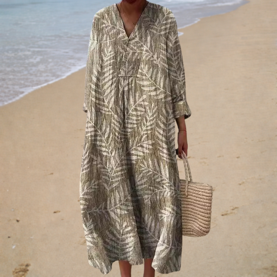 Flatterndes bedrucktes Sommerkleid