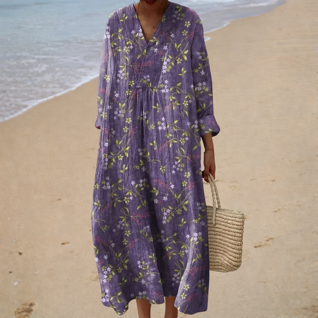 Figurbetontes bedrucktes Sommerkleid